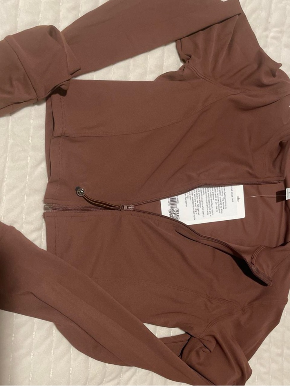 Cropped Zip-Up Jacket in Dusty Rose